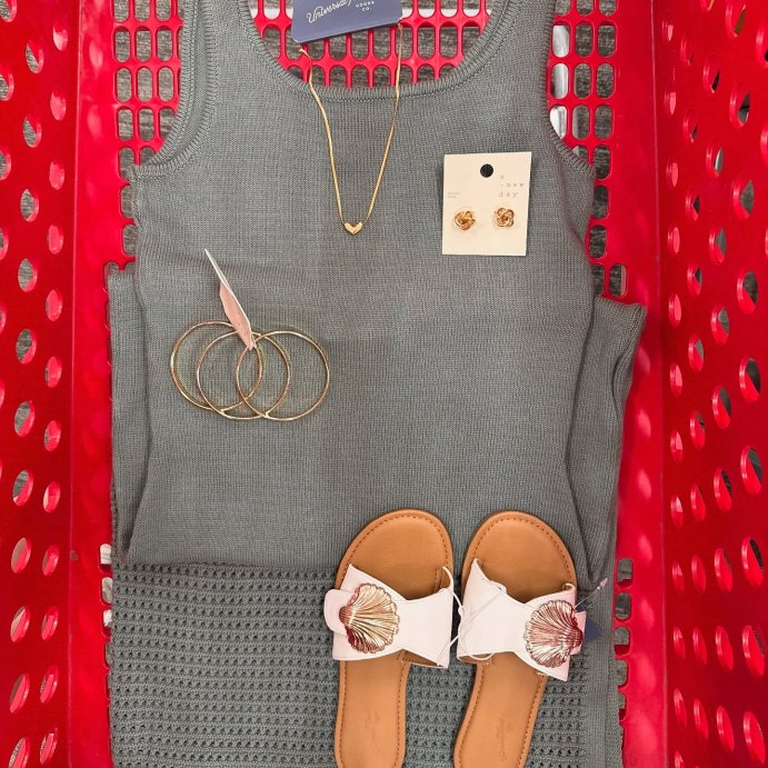 user image by @_targetxbri, Women&#39;s Nesryn Shell Ornament Slide Sandals - Universal Thread&#8482; White