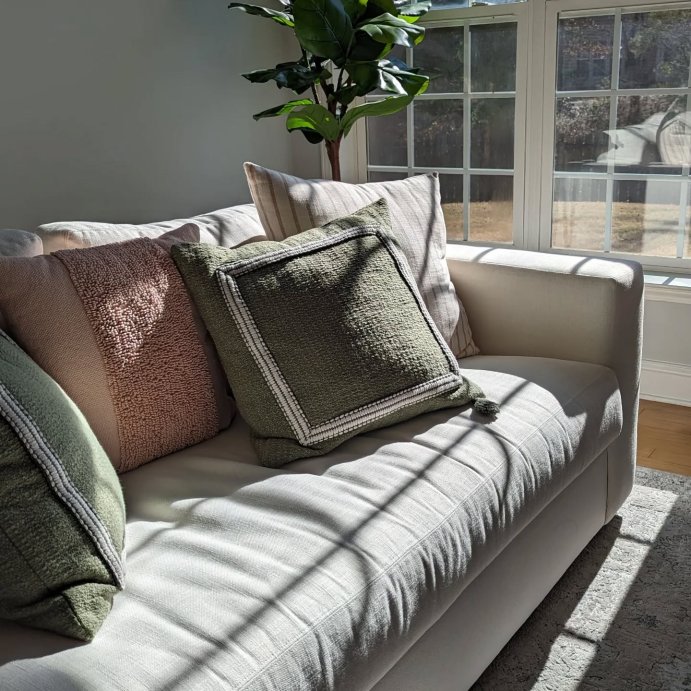 user image by @doc_homedeco, Embroidered Frame Square Throw Pillow - Threshold™ designed with Studio McGee