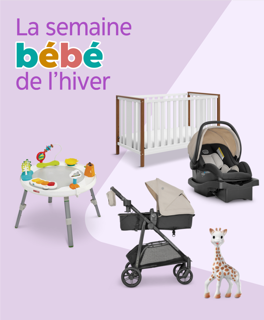 Shop Storkcraft Modern Pacific - Lit de bébé transforma, Skip Hop Explore & More - Centre d'activités 3 sta, Système de voyage modulaire Evenflo Omni Signature, Sophie La Girafe® Squeaky Toy for Babies, Ages 0m+ and more