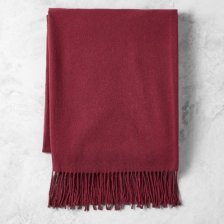 Shop European Solid Cashmere Throw, 51" X 65", Merlot and more Shop European Solid Cashmere Throw, 51" X 65", Merlot and more