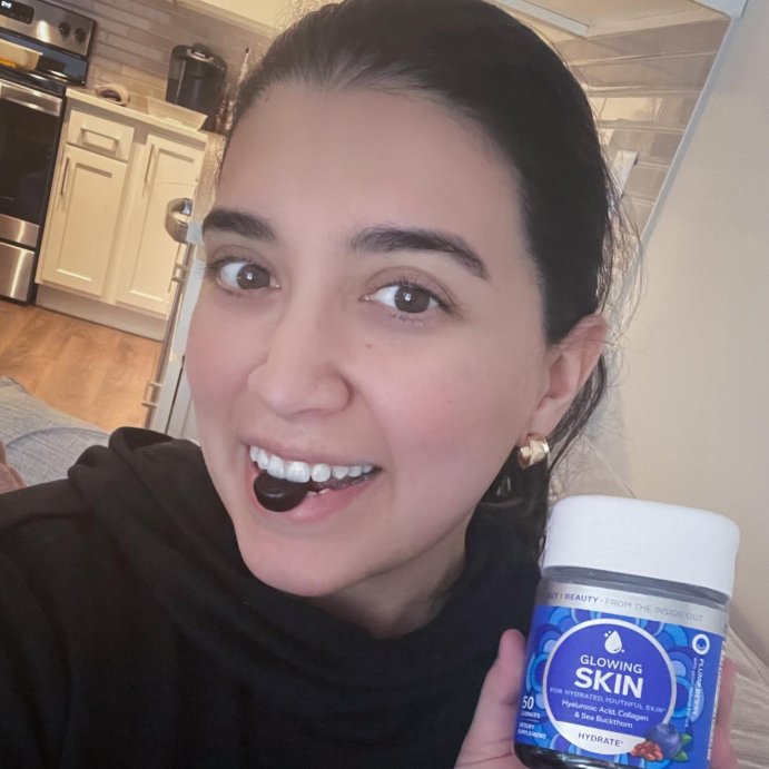 user image by @esther.buchholz8, OLLY Glowing Skin Collagen Chewable Gummies - Berry - 50ct