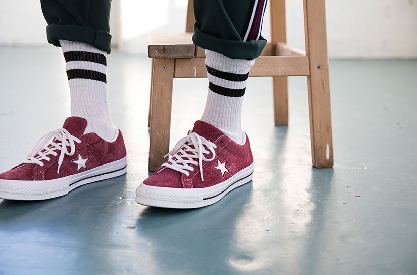 Converse one star online bordeaux