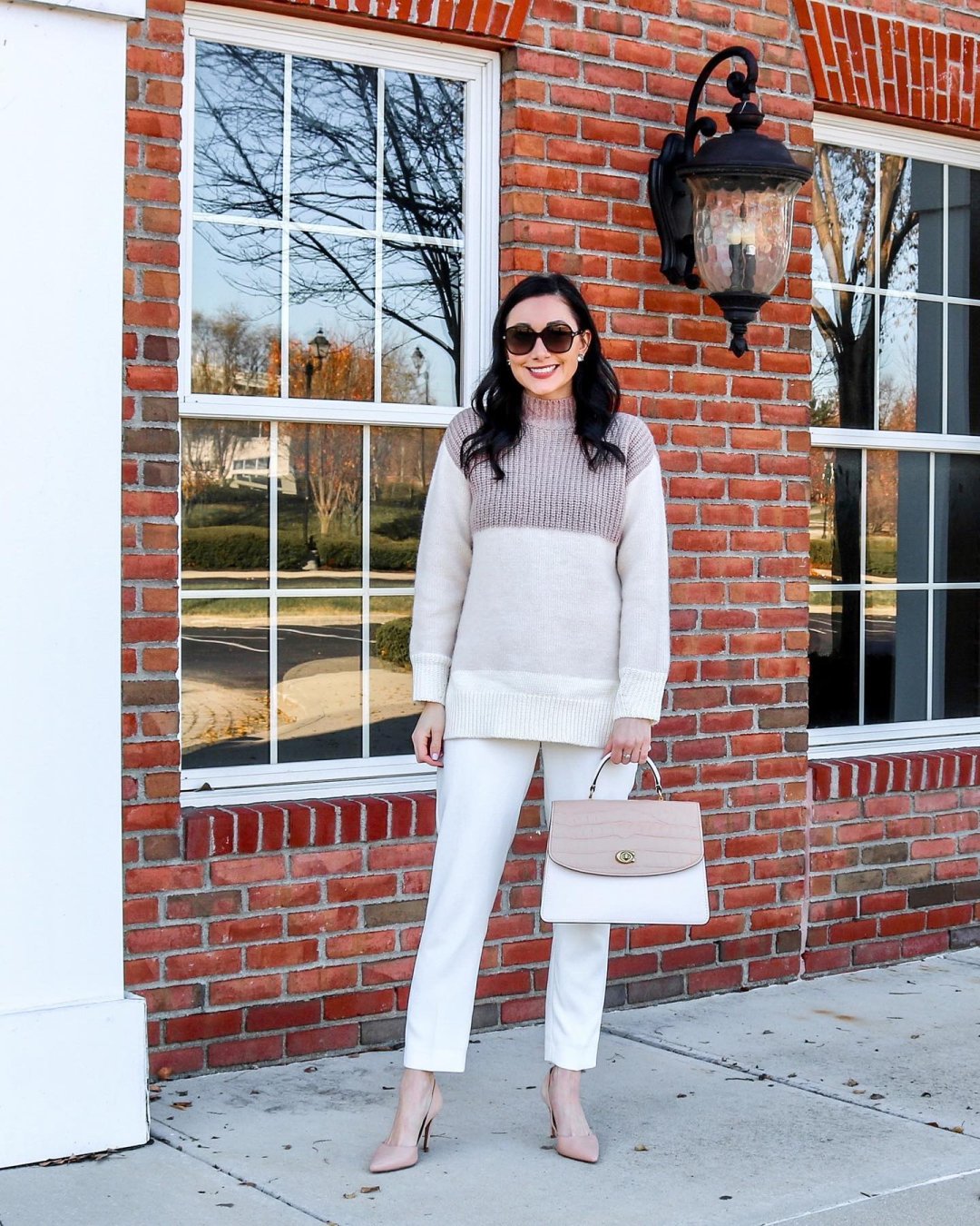 Color block shop tunic sweater