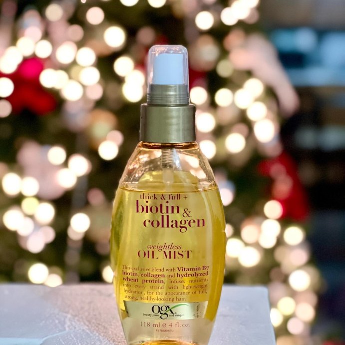 user image by @daisyx.makeup, OGX Biotin &#38; Collagen Weightless Hair Oil Mist - 4 fl oz
