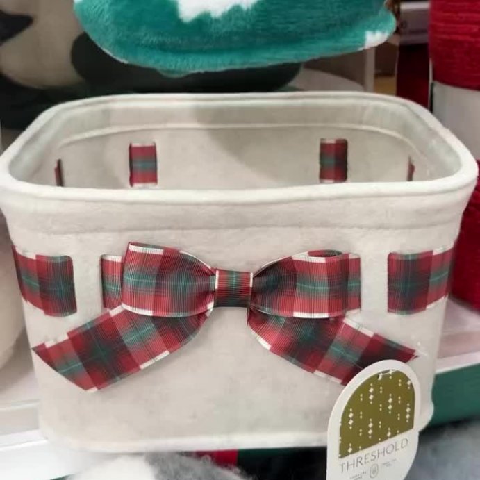 user image by @thatwindycitygirl, Plaid Bow Basket Red - Threshold&#8482;