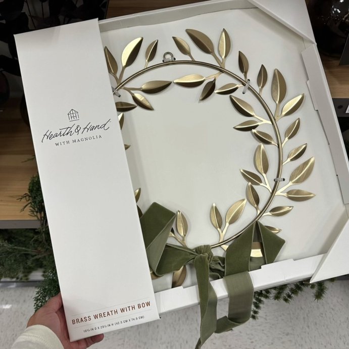 user image by @targetpursuit, Brass Wreath with Bow - Hearth &#38; Hand&#8482; with Magnolia