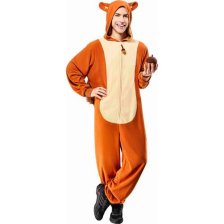 Shop Squirrel Zip Up Onesie Halloween Costume with Hood and Tail, Brown, Adult, Assorted Sizes and more