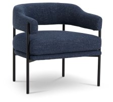 Shop Oliver Dark Blue Fabric Accent Chair and more