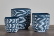 Shop Shaw Dark Blue Set Of 3 Planter and more