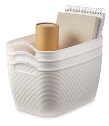 Shop Type A Flexible Storage Bins, White, 7.8-L, 3-pk and more