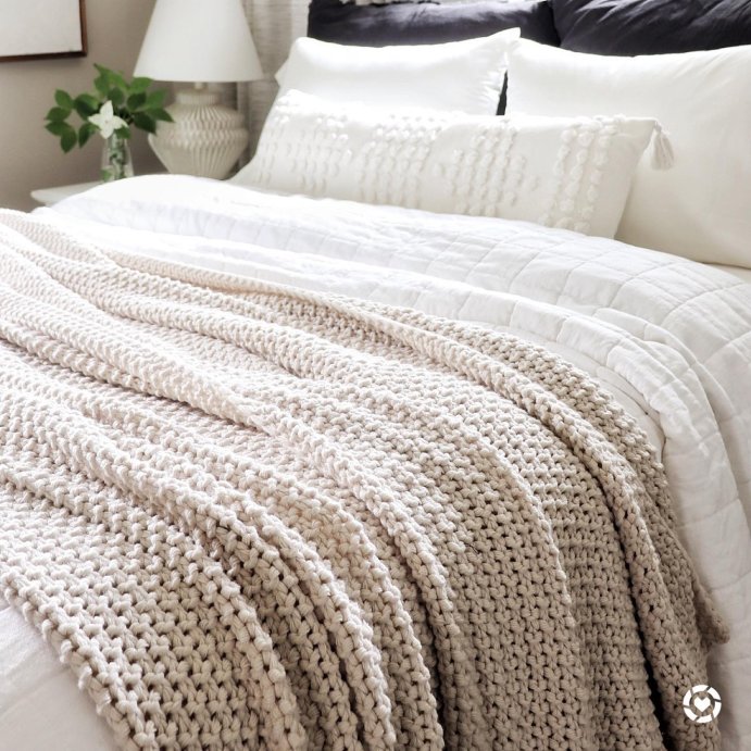 user image by @madebycarli, Chunky Knit Bed Blanket - Casaluna™