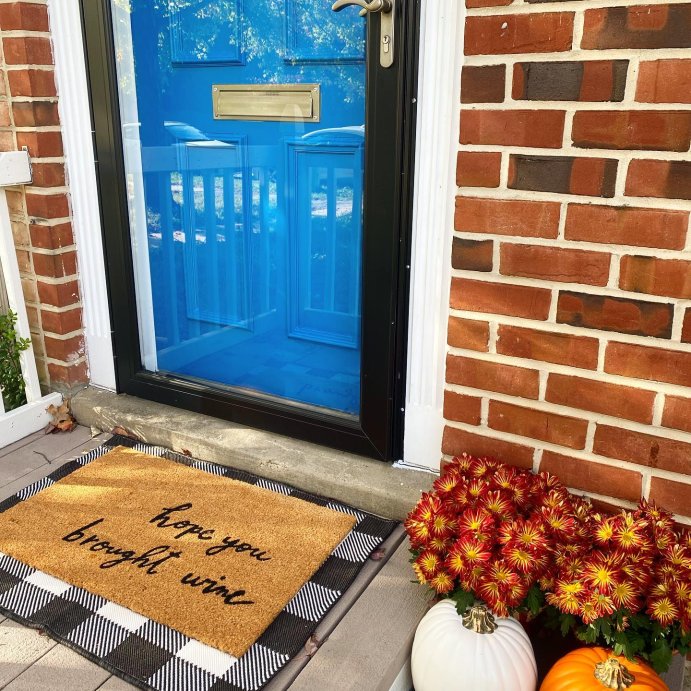 user image by @jessmetzger_, 2&#39;x3&#39; Washable Reversible Scatter Indoor/Outdoor Accent Rug Black/White - Threshold&#8482;: Check Pattern, Flat Pile, Machine Washable