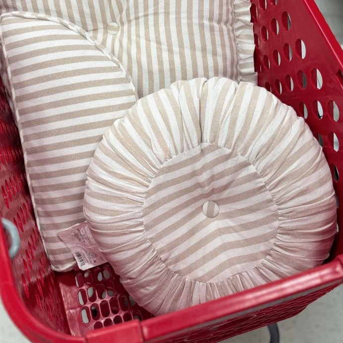 user image by @targetrunwithbri, Round Stripe Pillow Natural/White - Threshold™