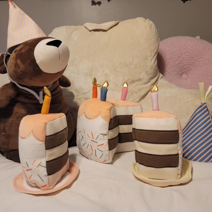 user image by @kreed222, Kids&#39; Birthday Cake Interactive Play Set - Pillowfort&#8482;: Novelty Plush Throw Pillow, Multicolored, Indoor Use