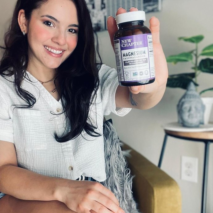 user image by @yolimarfit, New Chapter Magnesium + Ashwagandha for Muscle &#38; Relaxation Support, 325 mg with Magnesium Glycinate, Non-GMO Vegan Tablets - 30 ct