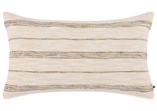 Shop Coussin rayé en coton Zira 14x24 naturel and more