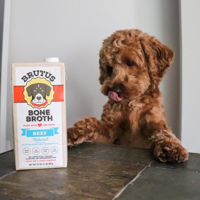 user image by @calvinsworld, Brutus Bone Broth Hip &#38; Joint Formula Wet Dog Food - Supplement - Beef - 32oz