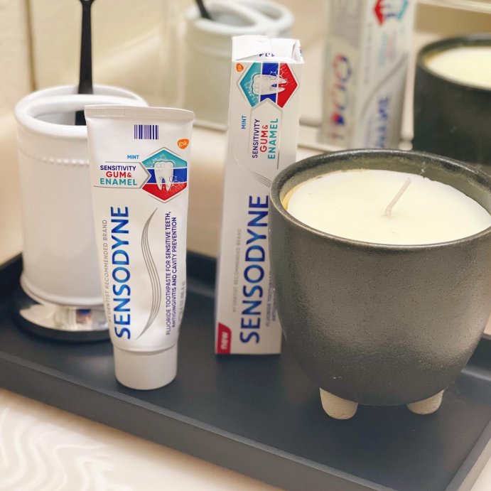 user image by @influenster_honestreviews, Sensodyne Sensitivity & Gum Whitening Toothpaste - 3.4oz