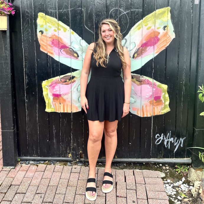user image by @adayinthelifewithjessica, Women's Tennis Tank Sweater Dress - A New Day™