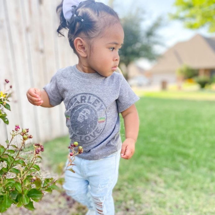 user image by @everlykh, Toddler Boys' Bob Marley 'One Love' Short Sleeve Graphic T-Shirt - Gray