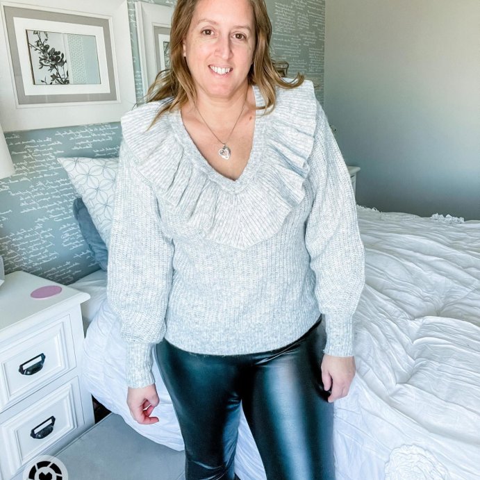 user image by @lifewithheather333, Women's High Waisted Faux Leather Leggings - A New Day™