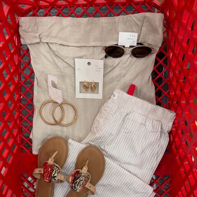 user image by @_targetxbri, Women's Foldover Linen Blend Tube Top - Wild Fable™