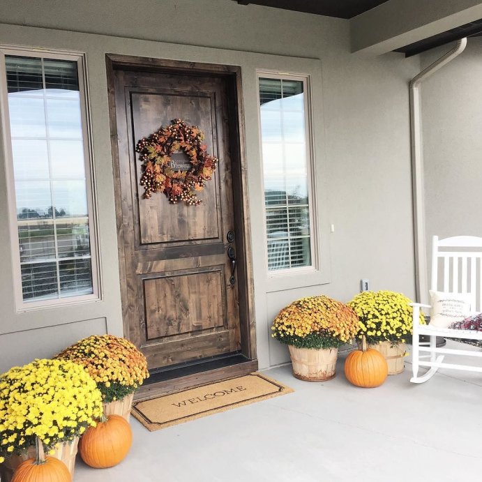 user image by @our.rustic.home, 1&#39;10&#34;x3&#39;11&#34; Welcome Estate Doormat - Threshold&#8482;: Outdoor Coir Door Mat, Medium Pile, Black, Rectangle, Shake Clean