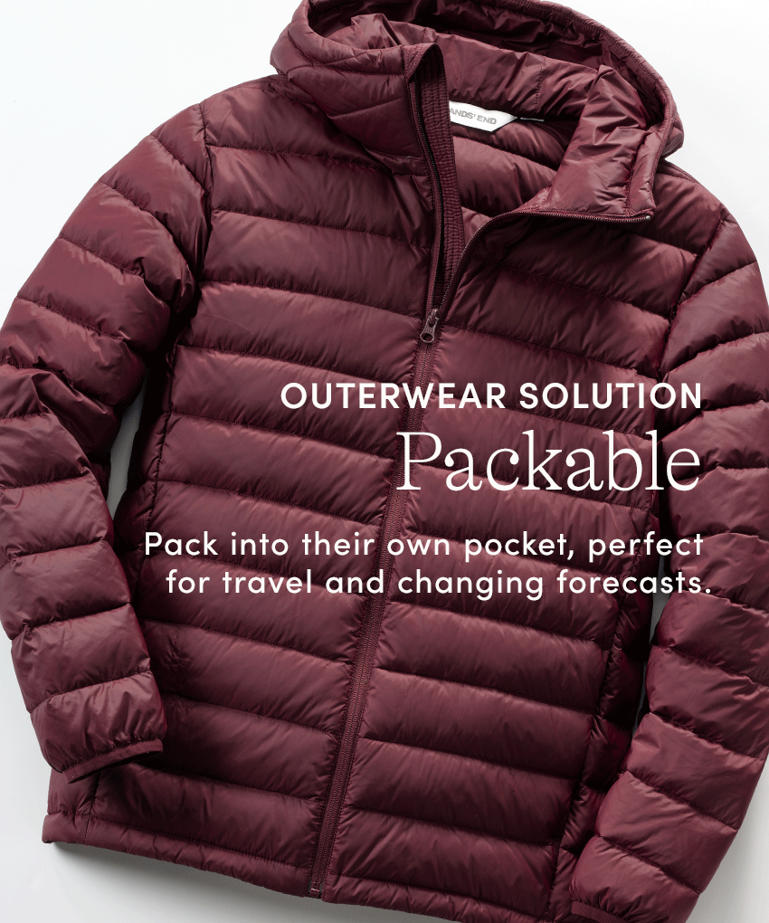 Men's Wanderweight Packable Down Jacket | Lands' End