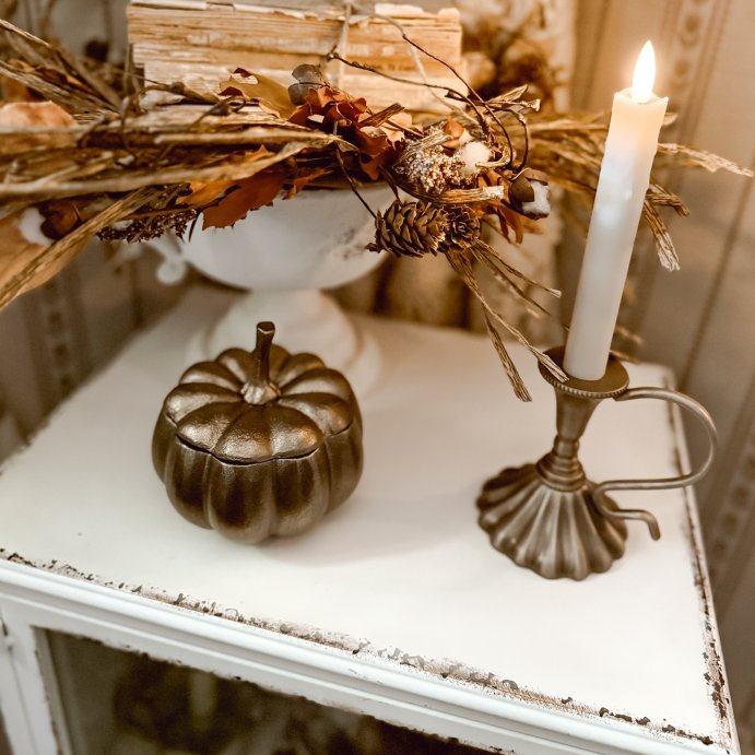 user image by @our.cozy.little.home, Cast Metal Pumpkin Canister - Threshold&#8482; designed with Studio McGee