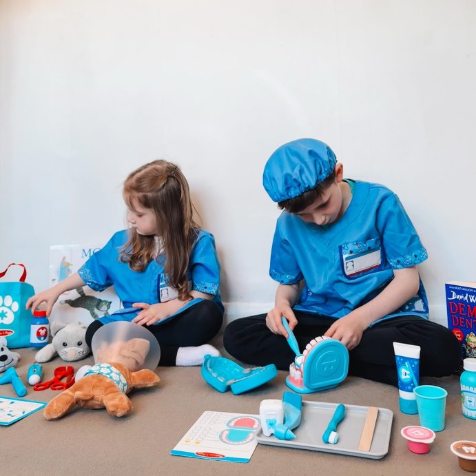user image by @itstonicha, Melissa &#38; Doug Super Smile Dentist Kit With Pretend Play Set of Teeth And Dental Accessories (25 Toy Pieces)