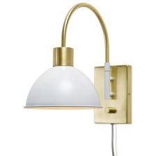 Shop CANVAS Laurel Wall Sconce with Metal Shade, Adjustable Swing Arm, Gold and more