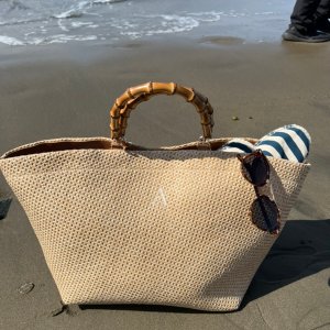 【LeSportsac】RAFFIA NATURAL LARGE BAMBOO RAFFIA TOTE | LG Raffia Collection – LeSportsac
