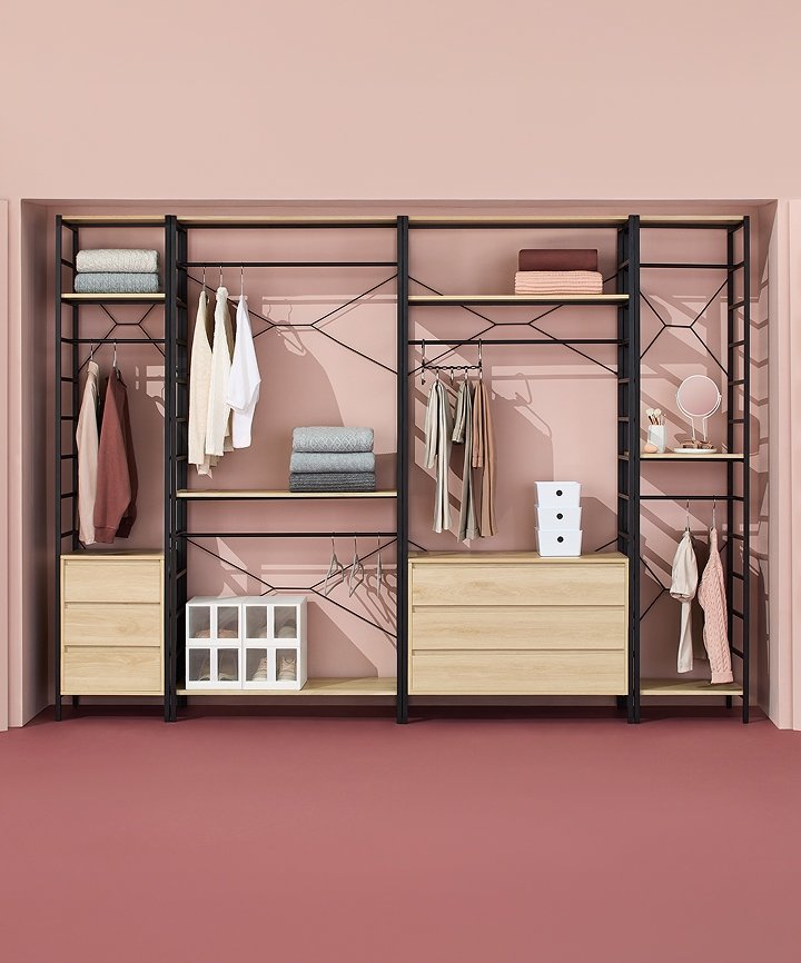 Shop Cintres pivotants compacts en velours pour vestes , Cintres magiques pour pantalons compacts Type A, a, Boîte de rangement empilable compacte pour chaussu, Bac de rangement flexible avec couvercle de type A, Range-placard autoportant Type A avec tablettes ré, Range-placard autoportant Type A avec tiroirs, cou and more