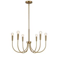 Shop CANVAS Glenthorne 6-Light Chandelier, Adjustable Height, Brushed Gold and more