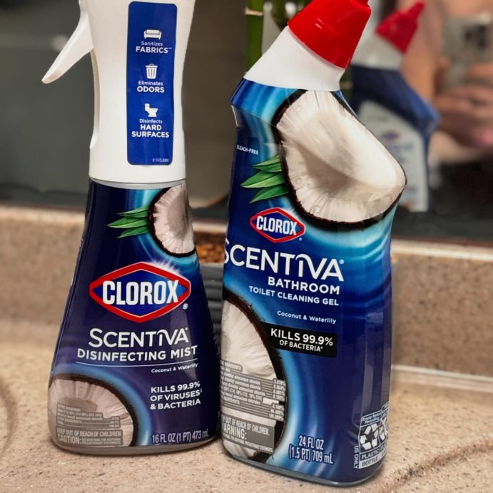 user image by @poojacritiques, Clorox Scentiva Coconut &#38; Waterlily Toilet Cleaning Gel - 24 fl oz
