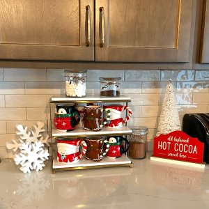 Marble & Brass 3-Tiered Stand