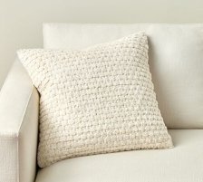 Shop Costero Handwoven Silk Pillow Cover, 20", Ivory and more