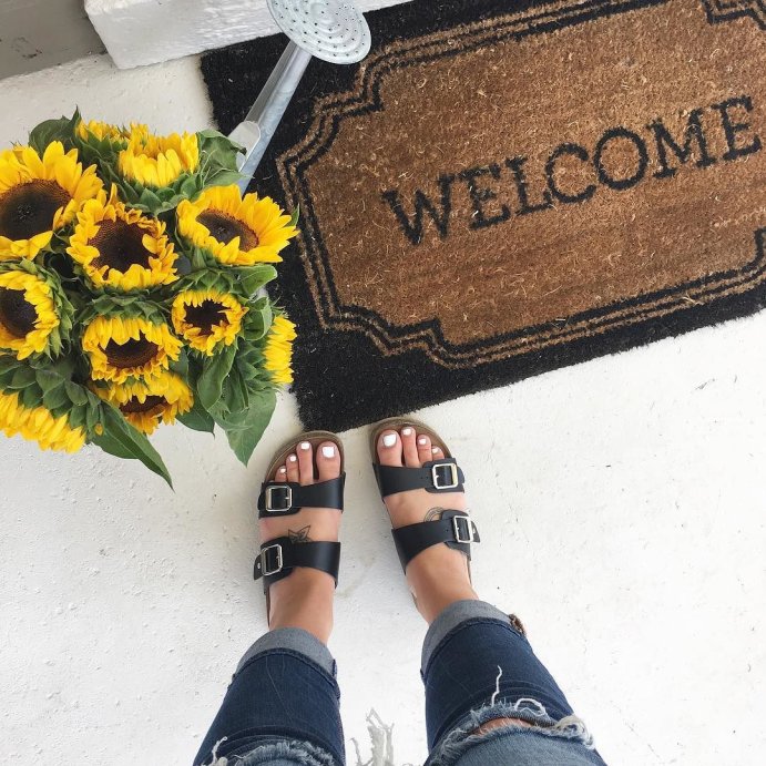 user image by @beydindesign, 1&#39;10&#34;x3&#39;11&#34; Welcome Estate Doormat - Threshold&#8482;: Outdoor Coir Door Mat, Medium Pile, Black, Rectangle, Shake Clean