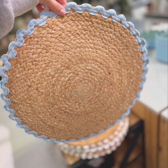 user image by @cozyalyssa, 15" Braided Jute Charger Placemat with Crochet Trim - Hearth & Hand™ with Magnolia