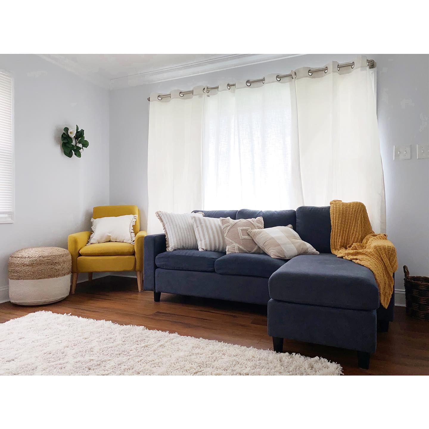 Warm modern living room Instagram Post