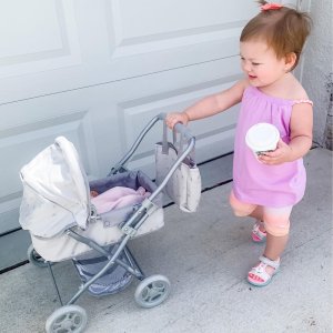 Convertible 3 in 1 Doll Stroller Baby Doll Acessories Pottery