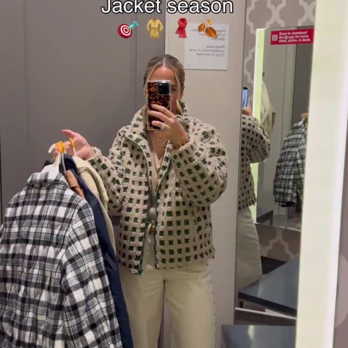 user image by @thereilestyle, Women's Cinched Waist Denim Trucker Jacket - Universal Thread™ Dark Wash