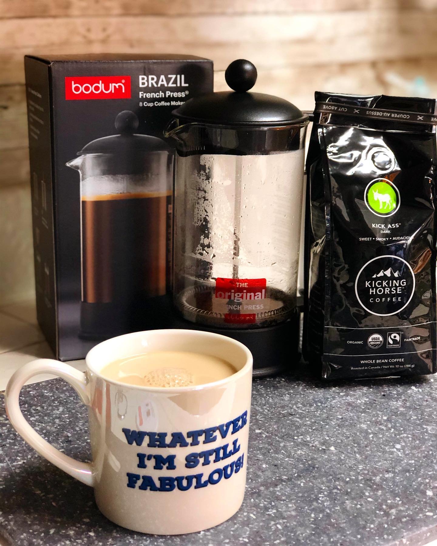 user image by @prettygrltru, Kicking Horse Coffee Kick *** Dark Roast Fair Trade Certified Organic Whole Bean Coffee - 10oz