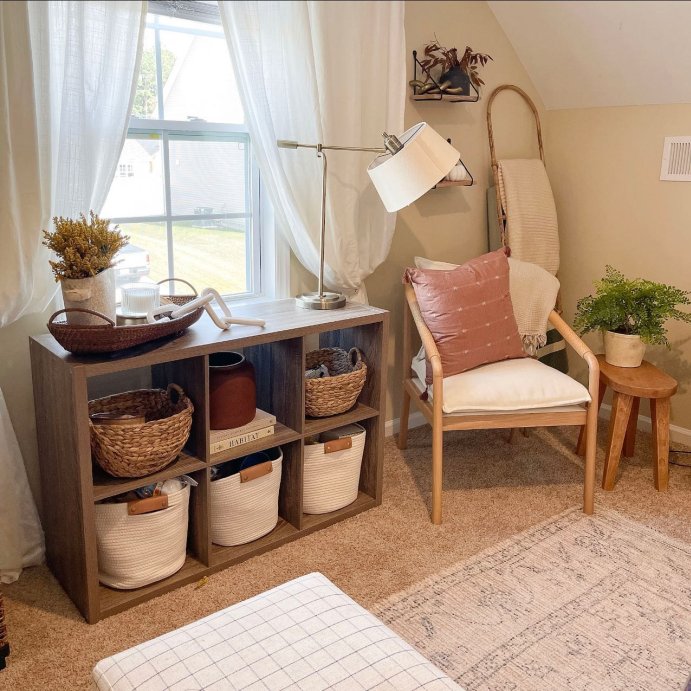 user image by @ourcomfycozycorner, 13" Decorative Coiled Rope Basket - Brightroom™