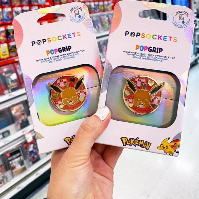 user image by @ohtarget, PopSockets Pokemon Cell Phone Grip &#38; Stand - Eevee Enamel Hearts