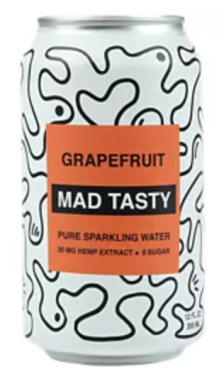 Shop MAD TASTY Grapefruit Hemp Extract Sparkling Water and more