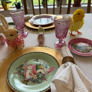 Famille Rose Bunny Appetizer Plates Set of 4 | Williams Sonoma