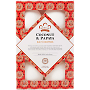 Shop Nubian Heritage Coconut & Papaya Bath Bombs with Vanilla Extract (6 Bath Bombs) and more
