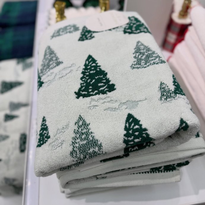 user image by @katattarget, Tree Chrismas Bath Towel Cream - Threshold&#8482;