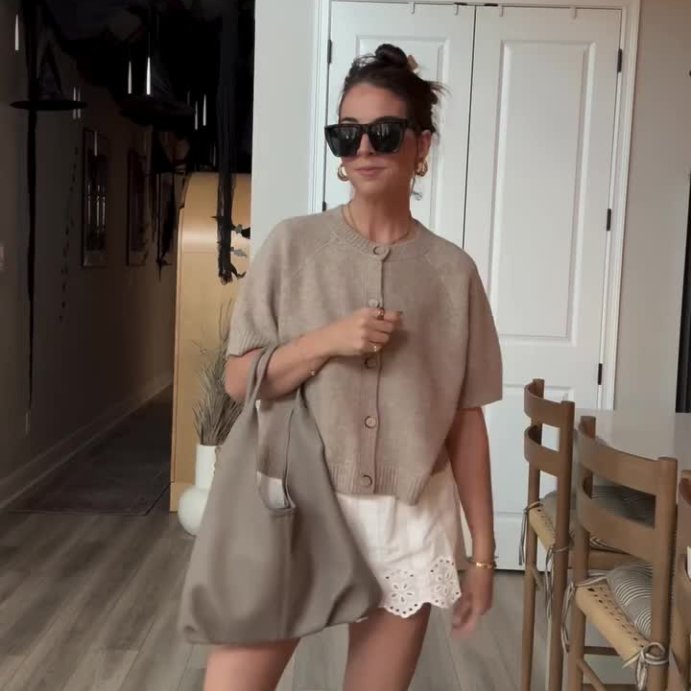 user image by @taylorfrosch, Women's Short Sleeve Cozy Knit Button-Down Cardigan Sweater - Universal Thread™